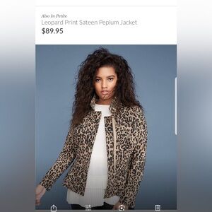 Lane Bryant Animal Print Peplum Jacket Sz 16